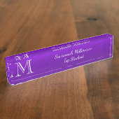 パープエレガントル・メフェイクタル・モノグラム生徒 デスクネームプレート (側面)