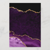 パープエレガントル&金ゴールドフェイクグリッターアゲテ結婚ス メニュー (裏面)