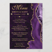 パープエレガントル&金ゴールドフェイクグリッターアゲテ結婚ス メニュー (正面)