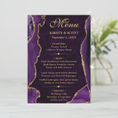 パープエレガントル&金ゴールドフェイクグリッターアゲテ結婚ス メニュー (スタンド正面)