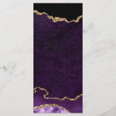 パープエレガントル&金ゴールドフェイクグリッターアゲテ結婚ス メニュー (裏面)