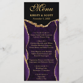 パープエレガントル&金ゴールドフェイクグリッターアゲテ結婚ス メニュー