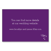 パープカスタマイズル結婚ズ宿泊カード テーブルナンバー (裏面)