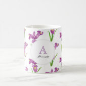 パープカスタムルアイリーズフローラアートモノグラムサークル コーヒーマグカップ (中央)
