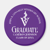 パープカスタムル獣医学校卒業 マグネット (正面)