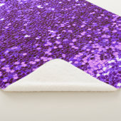 パープガーリールグリッターきらきら光るグラムモダン シェルパブランケット (3/4)