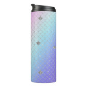 パープガーリールピンクアクアシルバーマーメイドグリッター  タンブラー (回転右)