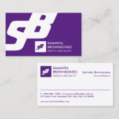 パープクラシックルはっきりしたエレガントシンプル 名刺 (正面/裏面)