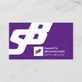 パープクラシックルはっきりしたエレガントシンプル 名刺 (正面)