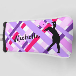 パープクラシックルスコティッシュタータンチェックパターカバー ゴルフヘッドカバー