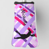 パープクラシックルスコティッシュタータンチェックパターカバー ゴルフヘッドカバー (回転90)