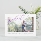 パープシンプルル卒業発表 案内状 (スタンド正面)