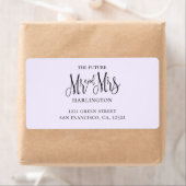 パープシンプルル結婚住所モダン夫妻 ラベル (インサイチュ)