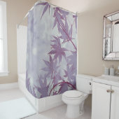 パープシンプルル葉水彩アートワーク| シャワーカーテン (インサイチュ)