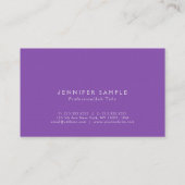 パープスタイリッシュラメモダンンリネンラグジュアリー 名刺 (裏面)