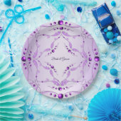 パープスタイリッシュリ装飾結婚紙プレート ペーパープレート (パーティー)