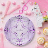 パープスタイリッシュリ装飾結婚紙プレート ペーパープレート (パーティー)