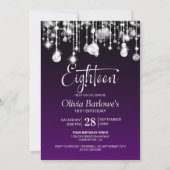 パープスタイリッシュル18th誕生日パーティー 招待状 (正面)