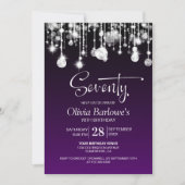 パープスタイリッシュル70歳の誕生日パーティー 招待状 (正面)