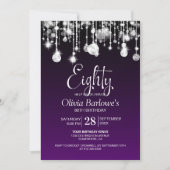 パープスタイリッシュル80歳の誕生日パーティー 招待状 (正面)