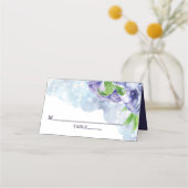 パープパーソナライズされたルフローラア結婚ネモン プレイスカード (正面)