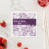 パープパーソナライズされたル結婚ズ・ナプキン スタンダードカクテルナプキン (インサイチュ)