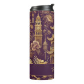 パープパーソナライズされたル&金ゴールドチビクトリアンノイスリー タンブラー (回転左)