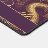パープパーソナライズされたル&金ゴールドチビクトリアンノイスリー デスクマット (コーナー)