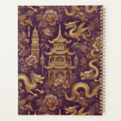 パープパーソナライズされたル&金ゴールドチビクトリアンノイスリー プランナー手帳 (裏面)