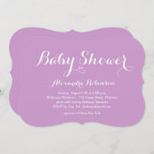 パープファンシールベビーシャワー招待状 招待状 (正面/裏面)