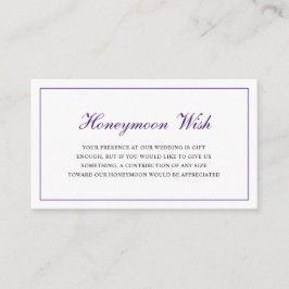 パープフォーマルルの結婚ハネムーンの願い エンクロージャーカード