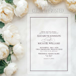 パープフォーマルルクラシックスクリプ結婚ト アクリル招待状<br><div class="desc">パープフォーマルルクラシック招待状ス結婚クリルは、時間を超えたエレガンスとツイストを融合さモダンせる。デザインの洗練された美しいを鑑賞するカップルに最適伝統的で、この招待は洗練された声明を作る豊かな紫のアクセントと個人的なコンテンポラリー、エッジを追加する。このデザインは澄ん今やフロステッドのアクリルで利用可能であり、そのタイムレスな魅力を高めモダンる、仕上げエレガントを提供する印象的な新しい次元を取る。多彩なアクリルは光るtouchを加え、招待状を忘れられない瞬間に最適な。厚さ15 mmまたは40 mmから選択。RSVPカードやノート感謝していの対応が必要かカスタムら、色の違いまで、私に自由に手を差し伸べる。お客様のビジョンに合わせて完璧なスイートを結婚作り上げる。著作権Anastasia Surridge、全著作権所有。</div>