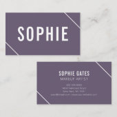 パープミニマルルモダンホワイトシンプルエレガント 名刺 (正面/裏面)