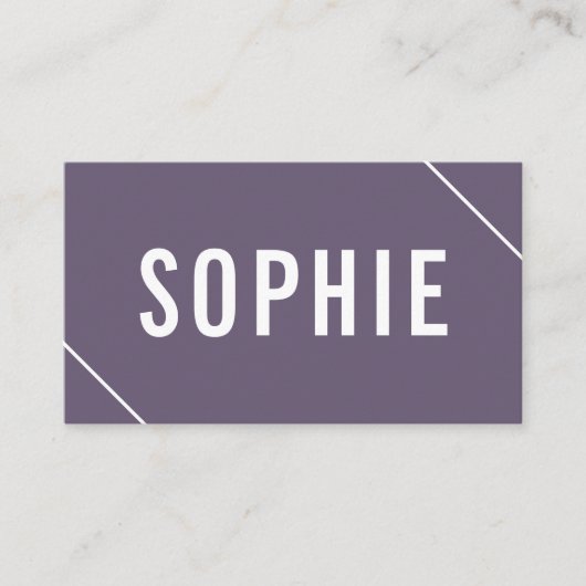 パープミニマルルモダンホワイトシンプルエレガント 名刺 (正面)