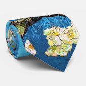 パープミンアーモンドツリーバンゴッホファインアート ネクタイ (ロール)
