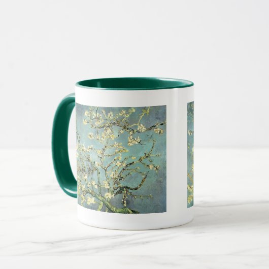 パープミンアーモンドツリーバンゴッホファインアート マグカップ (正面左)