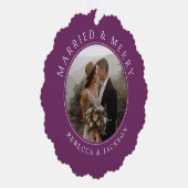 パープメリールの結婚写真クリスマス オーナメントカード (右)