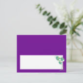 パープモダンラピーコック結婚の書き込み可能座席表 ポストカード (スタンド正面)