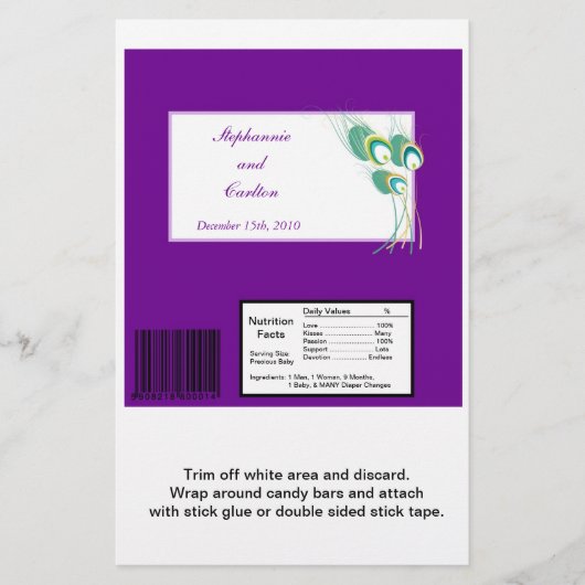 パープモダンラピーコッ結婚クの大きなキャンディバーラップ (正面)