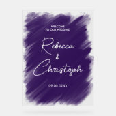 パープモダンラ絵を描結婚ン歓迎アクリル アクリルサイン (正面)