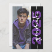 パープモダンルはっきりしたタイポグラフィグラード発表 招待状 (正面)