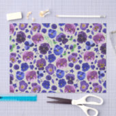 パープモダンルアンドブルーパンジーフェスティバル 薄葉紙 (クラフト)