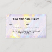 パープモダンルエレガントホログラフィーアポイントメント 予約カード (裏面)