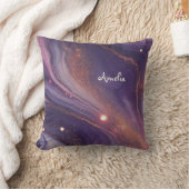 パープモダンルエレガント金ゴールド大理石ナパーソナライズされたム クッション (ブランケット)
