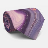 パープモダンルエレガント金ゴールド大理石ナパーソナライズされたム ネクタイ (ロール)