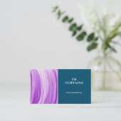 パープモダンルカラフルティール(緑がかった色)グリーン名刺 名刺 (スタンド正面)