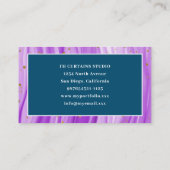 パープモダンルカラフルティール(緑がかった色)グリーン名刺 名刺 (裏面)