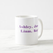 パープモダンルギィパーソナライズされたカスタムマグ コーヒーマグカップ (正面右)