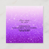 パープモダンルグリッタージュエリー気に スクエア名刺 (裏面)
