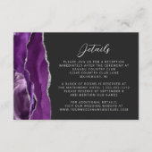 パープモダンルシルバーアゲート石板結婚ズ詳細 エンクロージャーカード (正面)
